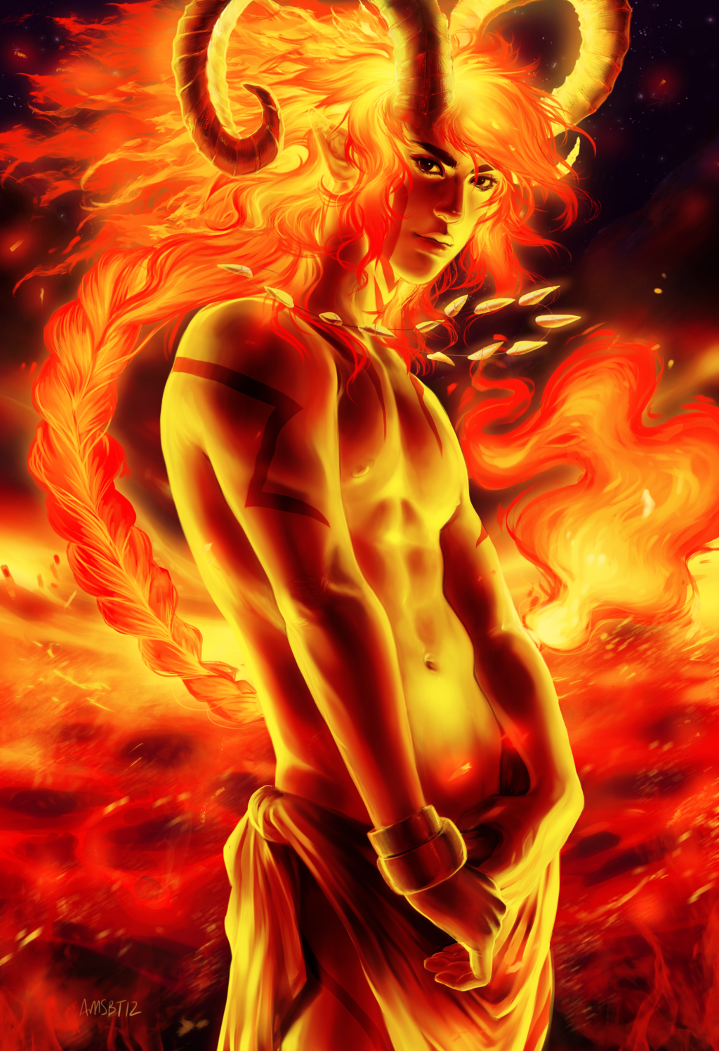 Байрирон демон Овен. Огненный демон Байрирон. Овен — Огненный демон Байрирон. Огненный Овен.